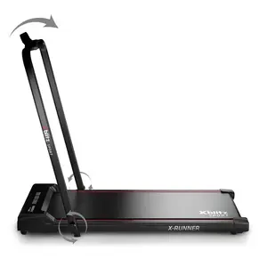 Motorizēta skrejceliņa Xblitz X-RUNNER — salokāma kompakta, maksimālais ātrums 12 km/h, maksimālā slodze 120 kg, melna
