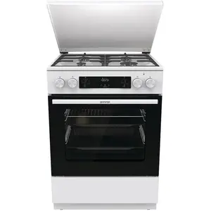 Freestanding cooker Gorenje GKS6C71WF — electric oven 71 L, gas hob 4-zone (600×600×850 mm), white