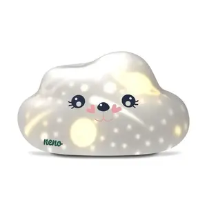 Bedside LED night lamp neno COSMO — silicone portable rechargeable, 3 brightness levels, white, battery-powered