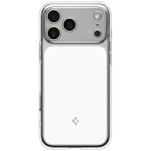 Protective phone case Spigen Ultra Hybrid T MagSafe for iPhone 17 Pro — clear white, MagSafe-compatible, hard back, flexible bumper