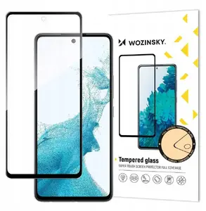 Защитное закалённое стекло Wozinsky для Samsung Galaxy A53 5G — полное клеевое покрытие, совместимо с чехлом, чёрное