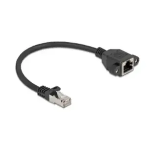 DeLOCK 90773 Networking Cable Black 0.25 m Cat6a S/FTP RJ-45