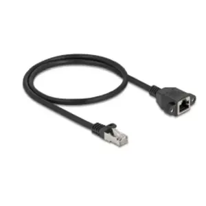 Networking Cable DeLOCK 90774 Black 0.5m Cat6a S/FTP RJ-45