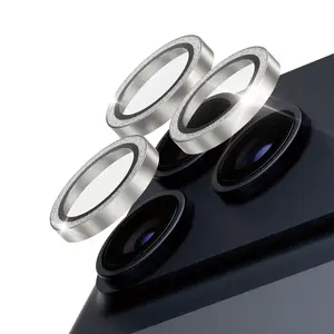 Защитное стекло для камеры PanzerGlass Hoops Glitter Silver для iPhone 17 Pro 17 Pro Max 16 Pro 16 Pro Max Устойчиво к царапинам и ударам