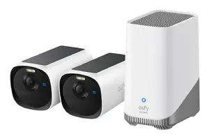 IP-камера Eufy eufyCam E40 комплект 2 камеры с HomeBase S380 — уличная bullet 2688×1520, 130° обзора, 15 fps, проводная и беспроводная, настенный монтаж