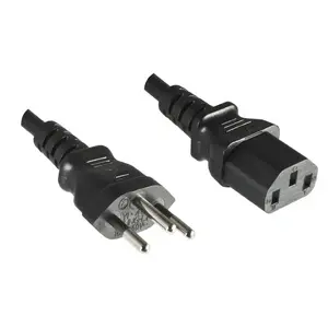 Power Cable DINIC CB-N-S-I 1.8m Type J C13 Coupler H05VV-F
