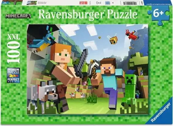 Ravensburger Minecraft puzle Stīvs un Alekss