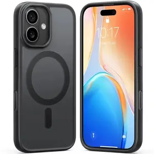Чехол Torras Guardian Magnetic Series для iPhone 17 — чёрный, совместим с MagSafe, тонкий дизайн