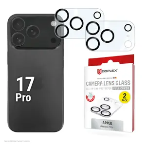 Стекло для камеры Displex Full Cover Apple iPhone 17 Pro 10H Закаленное стекло