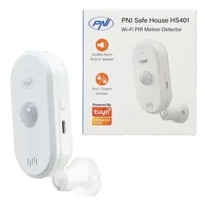 Датчик движения PNI EB547119956 Wi‑Fi PIR, приложение Tuya, сигнализация 80 дБ, питание USB‑C