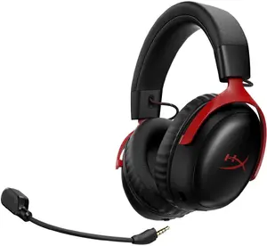 Наушники HyperX Cloud III S Wireless Игровые Наушники Черно-Красные Беспроводные Bluetooth 20м Дальность