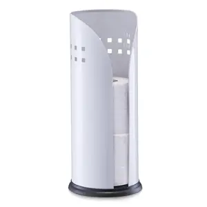 Toilet roll holder Zeller Present 18705 White 145x145x345 mm