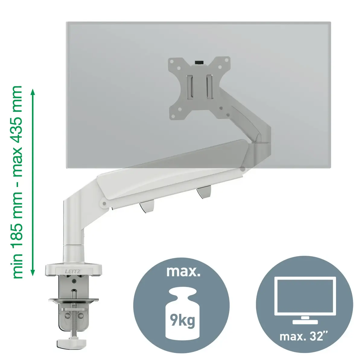 Monitoru statīvs Leitz Ergo Space Saving Single 64890085 Photo 4