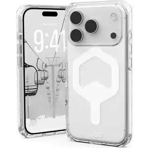 Protective MagSafe phone case Urban Armor Gear Plyo for Apple iPhone 17 Pro, transparent white