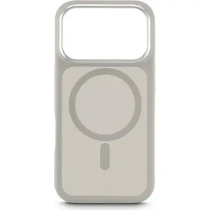 Hybrid case White Diamonds for iPhone 17 Pro — Sand color, protective hybrid shell