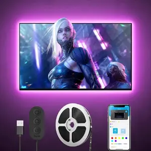Govee H6178 Viedā LED gaismas lente Bluetooth melna 3000 mm 4 gab.