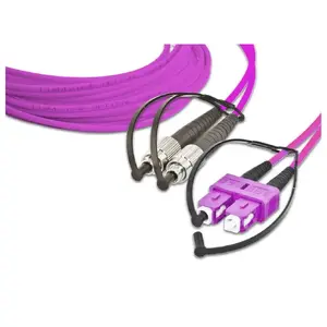 Lightwin LDP-50 FC-SC 1.0 OM4 Fibre Optic Cable 1m Purple