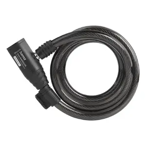 Kabeļu slēdzene Hama 00178136 Melna 1200 mm 350 g
