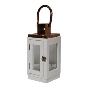 Lantern ArtFlow Poala 11×11×24 cm white – decorative outdoor lantern