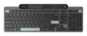 Полноразмерная беспроводная клавиатура Lenovo 4Y41R69494 Bluetooth с мембранными клавишами, американской раскладкой, солнечной батареей, черная и зеленая