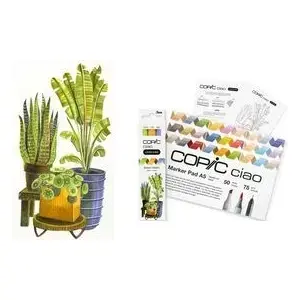 Marķieru komplekts COPIC Ciao 220750206 — abpusējas galu 1,0 mm un 6,0 mm