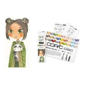 Marķieru komplekts COPIC Ciao 220750209 — divpusēji gali 1,0 mm un 6,0 mm, komplekts 6 gab.