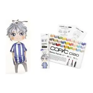 Марķeru komplekts COPIC Ciao Serene Palette ar uzgaliem 1,0 mm un 6,0 mm