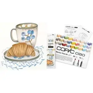 Marķieru komplekts COPIC Ciao 3D Cozy Palette ar 1,0 mm smalko galu un 6,0 mm platu galu