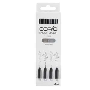 Copic Multiliner fineliner Multi Cool gray Warm gray 4 pc(s)