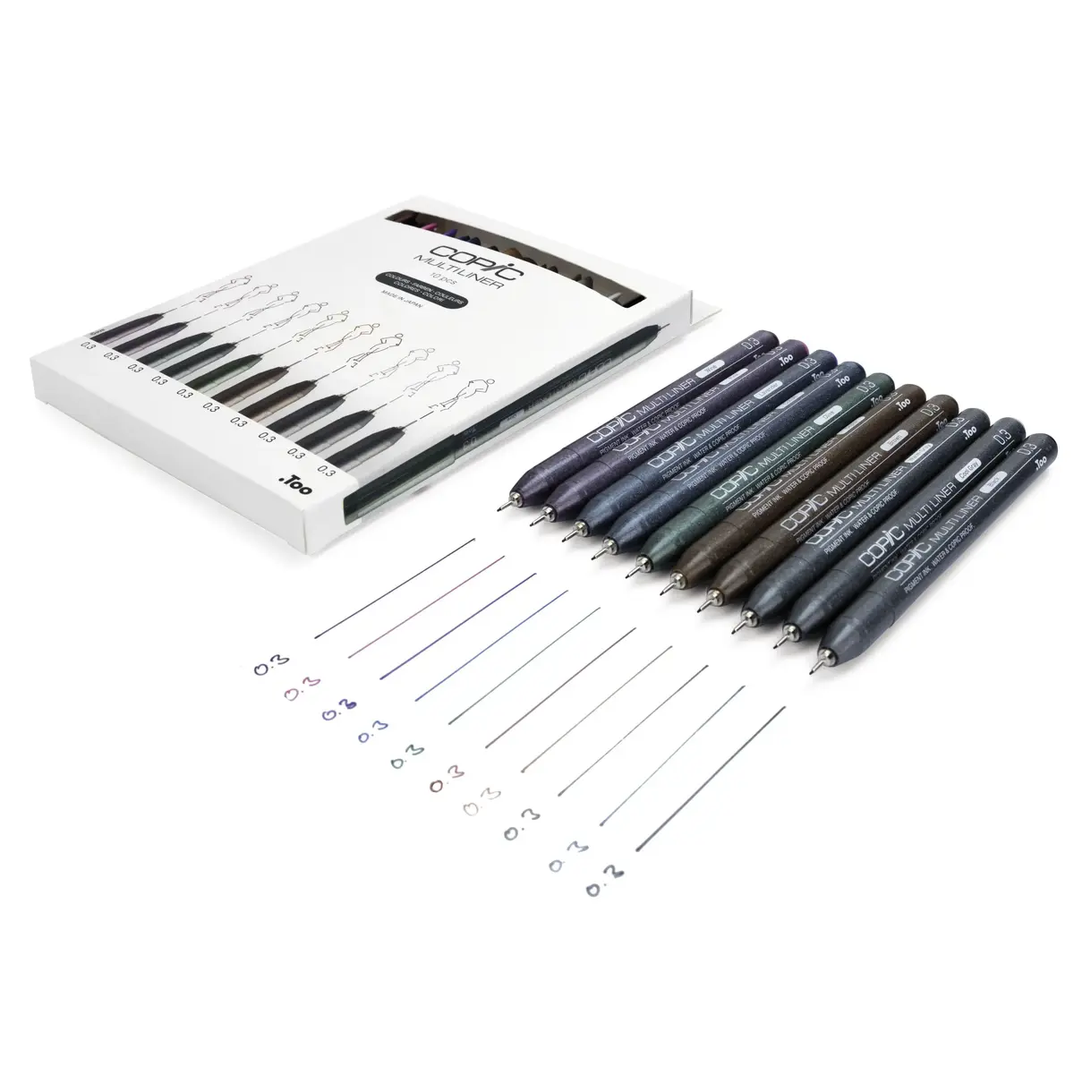 COPIC Multiliner Fine Multicolour — finelaineru komplekts 10 Photo 3