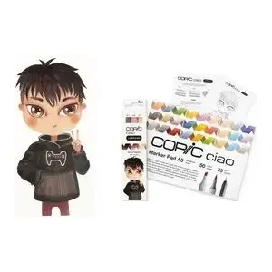 Набор маркеров COPIC Ciao Тёплая палитра (двусторонние наконечники 1,0 мм и 6,0 мм)