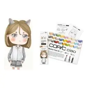 Marker set COPIC Ciao Mellow Palette with 1.0 mm fineliner and 6.0 mm broad nib