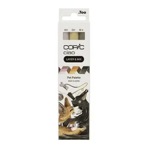 Copic Ciao marķieris LAYER & MIX Pet Palette 3 gab. Platas/otmas gals Bēšs Brūns Gaiši rozā