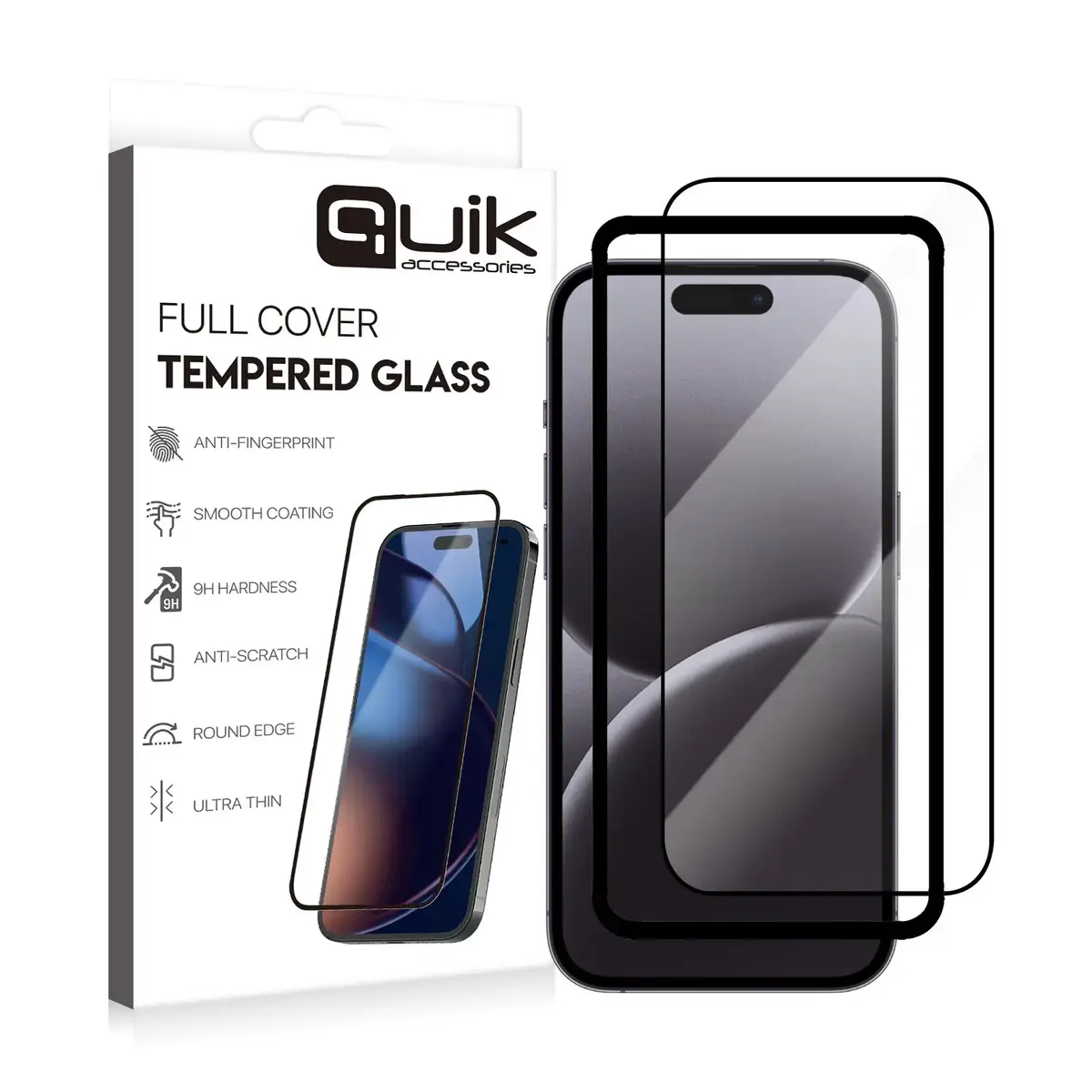 Tempered Glass Quik QK-TG-IPH-16-PRM for iPhone 16 Pro Max Photo 2