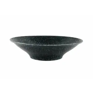Deep Plate Porland BLACK MOSS 20 cm, reactive-glaze ceramic, microwave and oven safe