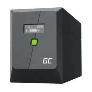 Nepertraukta barošana UPS Line-Interactive Green Cell 1.5 kVA / 900 W, 4 AC kontaktligzdas, AVR, USB, tornis, melns