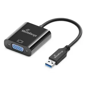 MediaRange MRCS230 video cable adapter 0.2 m USB Type-A VGA D-Sub Black