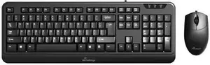 Wired USB 2.0 Keyboard and Mouse Set MediaRange MROS108-GR black QWERTY