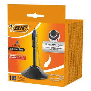 Ручка шариковая с выдвижным механизмом BIC 527507 Синяя Средняя 1 шт Черная