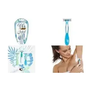 Disposable razor BIC Soleil Bella, 3 blades, pack of 3 disposable razors