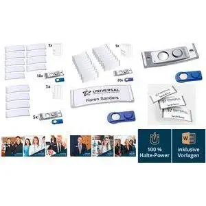 Name badges AVERY POL20MA66-10DR — magnetic fastener, 10 pieces, 6.8 x 2.2 cm