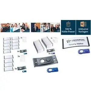 AVERY Name Badges POL30MA02-5DR 70×30 mm with Magnet, reusable ID badge holders