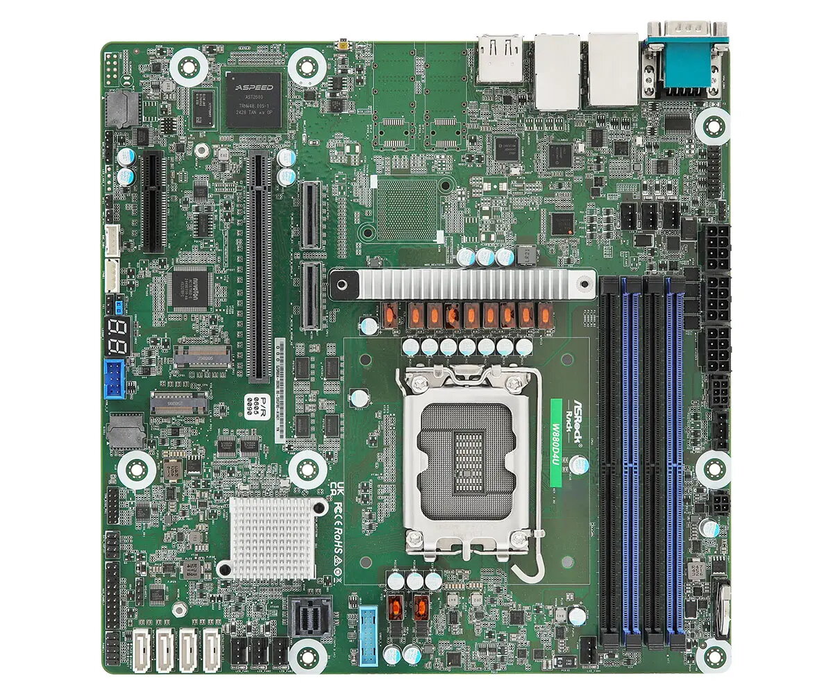 ASROCK W880D4U micro ATX servera mātesplate