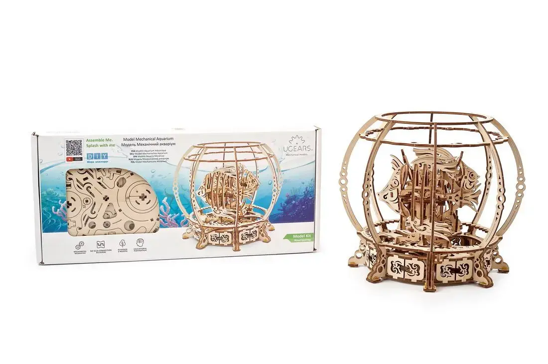 UGears Akvārijs Mehāniskā Modeļa 3D puzle Photo 12