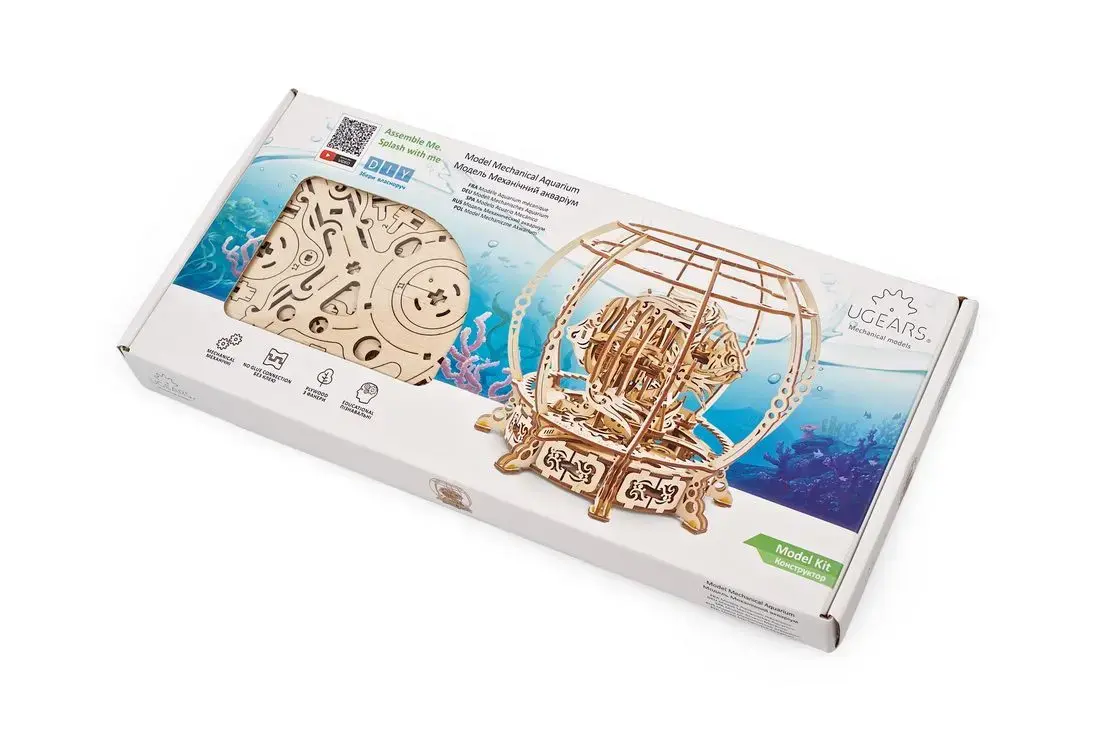 UGears Akvārijs Mehāniskā Modeļa 3D puzle Photo 13