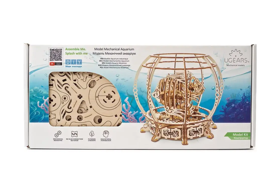 UGears Akvārijs Mehāniskā Modeļa 3D puzle Photo 15