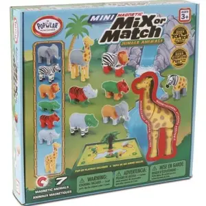 Bērnu rotaļlieta MALIK Magnetic Mini Animals Jungle modelis 62323 — magnētisko dzīvnieku komplekts