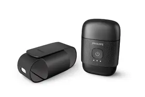 Philips 500 series S591/05 Влажная и сухая электробритва компактная черная с лезвиями SteelPrecision, технологией Lift & Cut, аккумулятором на 40 минут работы, триммером и возможностью промывки