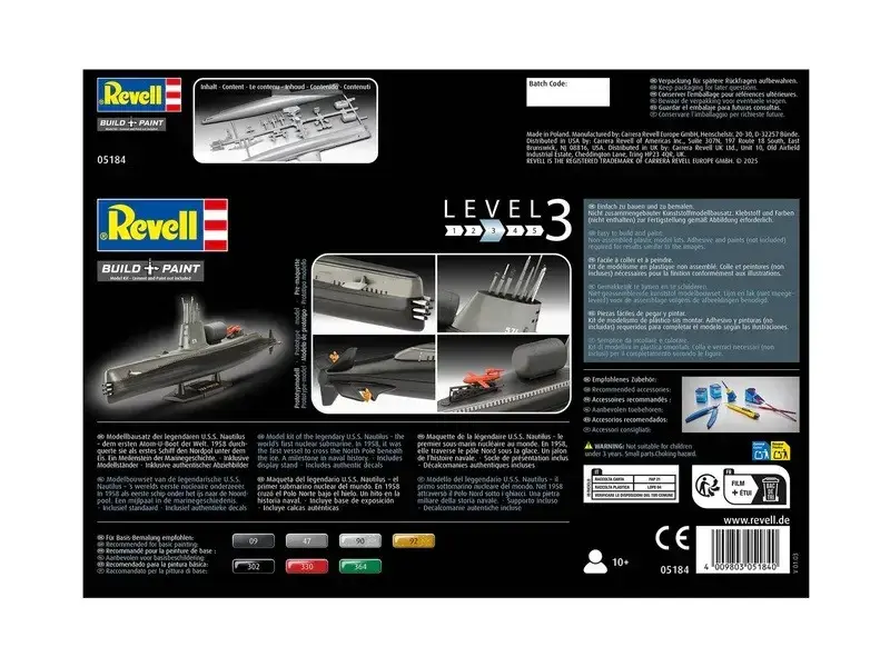 REVELL U.S.S. Nautilus 1:305 пластиковый набор Photo 14