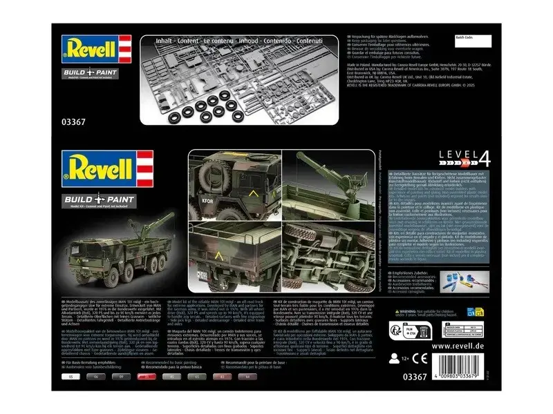 REVELL Man 10T Milgl 8x8 truck model 1/35 Photo 12